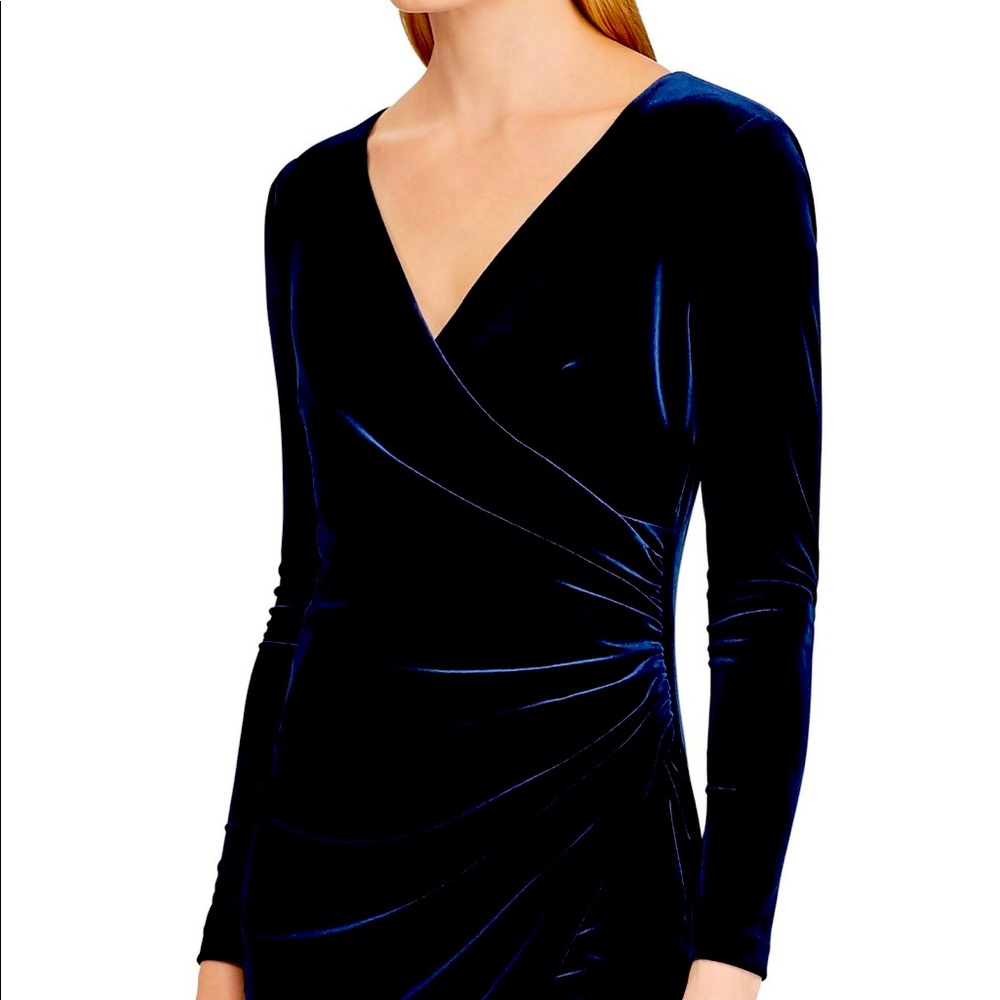 Ralph Lauren Navy Velvet Dress